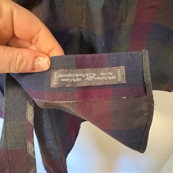 Leo Chevalier Design Men's dress shirt Size XXL 100% cotton, no iron, checkered - Picture 6 of 9